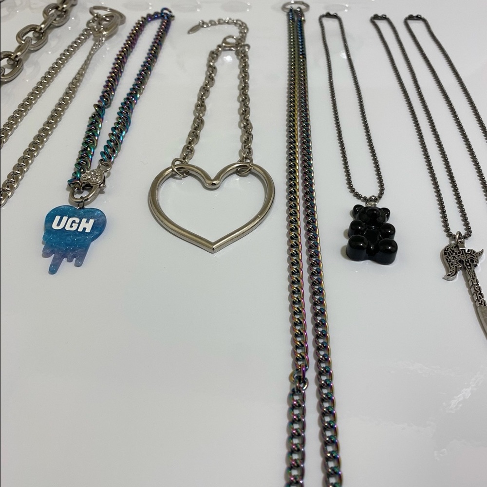 NEW Without Tags Dollskill DarkerWavs Necklace Choker Wallet Chain Lot Set